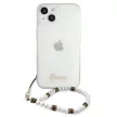 Guess GUHCP13SKPSWH Transparent hátlap, tok, White Pearl iPhone 13 mini 5.4" hátlap, tok, átlátszó