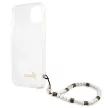 Guess GUHCP13SKPSWH Transparent hátlap, tok, White Pearl iPhone 13 mini 5.4" hátlap, tok, átlátszó