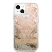 Guess iPhone 13 Mini Liquid Glitter Paisley (GUHCP13SLFLSD) hátlap, tok, arany
