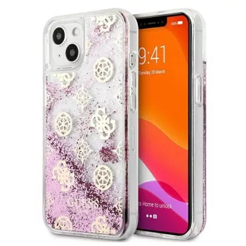   Guess GUHCP13SLGPEPI Liquid GlitteriPhone 13 mini 5.4", hátlap, tok, rózsaszín