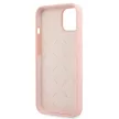 Guess GUHCP13SLS4GWPI Silicone 4G Logo iPhone 13 mini 5.4", hátlap, tok, rózsaszín