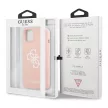 Guess GUHCP13SLS4GWPI Silicone 4G Logo iPhone 13 mini 5.4", hátlap, tok, rózsaszín