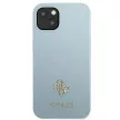 Guess Saffiano 4G Small Metal Logo hátlap, tok iPhone 13 mini, kék