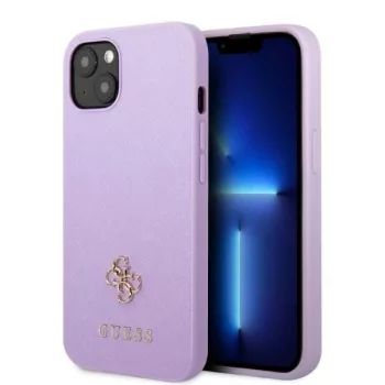   Guess GUHCP13SPS4MU iPhone 13 mini 5.4" hátlap, tok Saffiano 4G Small Metal Logo, lila