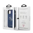 Guess GUHCP13SSA4GSBL iPhone 13 mini 5.4" hátlap, tok Saffiano 4G Metal Logo, kék