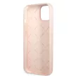 Guess iPhone 13 Mini Silicone Line Triangle (GUHCP13SSLTGP) hátlap, tok, rózsaszín