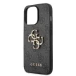 Guess iPhone 13 Pro Max Big 4G Metal Logo (GUHCP13X4GMGGR) hátlap, tok, sötétszürke