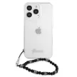 Guess GUHCP13XKPSBK iPhone 13 Pro Max 6.7", átlátszó hátlap, tok Pearl, fekete