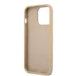Guess iPhone 13 Pro Max Silicone Line Triangle (GUHCP13XPSATLE) hátlap, tok, bézs