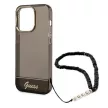 Guess GUHCP14LHGCOHK iPhone 14 Pro 6,1" hátlap, tok Translucent Pearl Strap, fekete