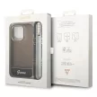 Guess GUHCP14LHGCOHK iPhone 14 Pro 6,1" hátlap, tok Translucent Pearl Strap, fekete