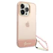 Guess iPhone 14 Pro Translucent Pearl Strap (GUHCP14LHGCOHP) hátlap, tok, rózsaszín