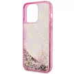 Guess GUHCP14LLC4PSGP iPhone 14 Pro 6.1" hátlap, tok Liquid Glitter 4G Transculent, rózsaszín
