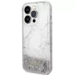 Guess GUHCP14LLCSGSGH iPhone 14 Pro 6.1" hátlap, tok Liquid Glitter Marble, fehér