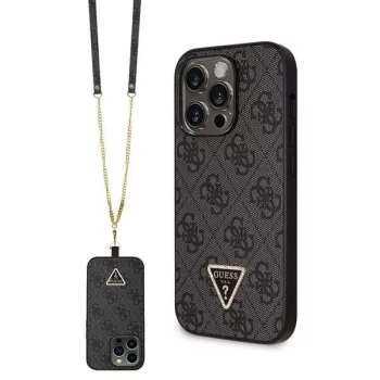   Guess GUHCP14LP4TDSCPK Crossbody 4G Metal Logo iPhone 14 Pro 6.1", tok, fekete