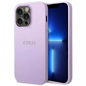   Guess GUHCP14LPSASBPU iPhone 14 Pro 6,1" hátlap, tok Saffiano Strap, lila