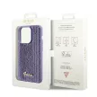 Guess GUHCP14LPSFDGSU Sequin Script Metal iPhone 14 Pro 6.1", hátlap, tok, lila