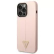 Guess GUHCP14LSLTGP iPhone 14 Pro 6.1" hátlap, tok Silicone Triangle, rózsaszín