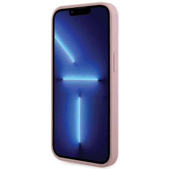 Guess iPhone 14 Plus hardcase Rhinestone Triangle (GUHCP14MHDGTPP) hátlap, tok, rózsaszín