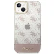 Guess GUHCP14MHG4MHP iPhone 14 Plus 6.7 " hátlap, tok 4G Pattern Script, rózsaszín