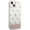 Guess GUHCP14MHG4MHP iPhone 14 Plus 6.7 " hátlap, tok 4G Pattern Script, rózsaszín