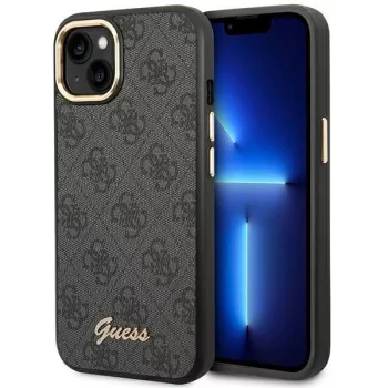   Guess GUHCP14MHG4SHK iPhone 14 Plus 6.7 " hátlap, tok 4G Vintage Gold Logo, fekete