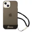 Guess GUHCP14MHGCOHK iPhone 14 Plus 6,7 " hátlap, tok Translucent Pearl Strap, fekete