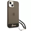 Guess GUHCP14MHGCOHK iPhone 14 Plus 6,7 " hátlap, tok Translucent Pearl Strap, fekete