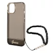 Guess GUHCP14MHGCOHK iPhone 14 Plus 6,7 " hátlap, tok Translucent Pearl Strap, fekete