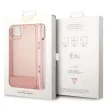 Guess GUHCP14MHGCOHP iPhone 14 Plus 6.7" hátlap, tok Translucent Pearl Strap, rózsaszín