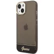 Guess GUHCP14MHGCOK Translucent iPhone 14 Plus/15 Plus 6.7", hátlap, tok, fekete