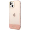 Guess GUHCP14MHGCOP Translucent iPhone 14 Plus/15 Plus 6.7" hátlap, tok, rózsaszín