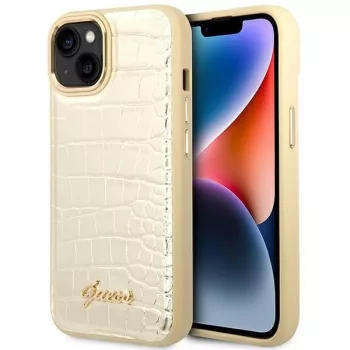  Guess GUHCP14MHGCRHD iPhone 14 Plus 6.7 " hátlap, tok Croco Collection, arany