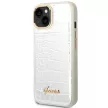 Guess GUHCP14MHGCRHS iPhone 14 Plus 6.7 " hátlap, tok Croco Collection, ezüst