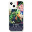 Guess GUHCP14MLFLSB iPhone 14 Plus 6.7 " hátlap, tok Flower Liquid Glitter, kék