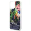 Guess GUHCP14MLFLSB iPhone 14 Plus 6.7 " hátlap, tok Flower Liquid Glitter, kék