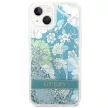 Guess GUHCP14MLFLSN iPhone 14 Plus 6.7 " hátlap, tok Flower Liquid Glitter, zöld
