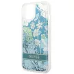 Guess GUHCP14MLFLSN iPhone 14 Plus 6.7 " hátlap, tok Flower Liquid Glitter, zöld