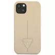 Guess GUHCP14MPSATLE iPhone 14 Plus 6.7" hátlap, tok SaffianoTriangle Logo, bézs