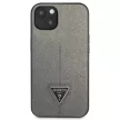 Guess GUHCP14MPSATLG Saffiano Triangle Logo iPhone 14 Plus/15 Plus 6.7", tok, ezüst
