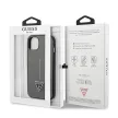 Guess GUHCP14MPSATLG Saffiano Triangle Logo iPhone 14 Plus/15 Plus 6.7", tok, ezüst