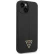 Guess GUHCP14MSLTGK Silicone Triangle iPhone 14 Plus/15 Plus 6.7", hátlap, tok, fekete