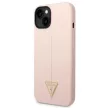 Guess GUHCP14MSLTGP iPhone 14 Plus 6.7" hátlap, tok Silicone Triangle, rózsaszín