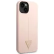 Guess GUHCP14MSLTGP iPhone 14 Plus 6.7" hátlap, tok Silicone Triangle, rózsaszín