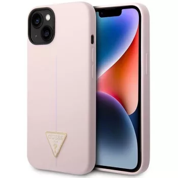   Guess GUHCP14MSLTGU iPhone 14 Plus 6.7 " hátlap, tok Silicone Triangle, lila