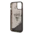 Guess iPhone 14 Liquid Glitter Triangle Logo (GUHCP14SLFCTPK) hátlap, tok, fekete