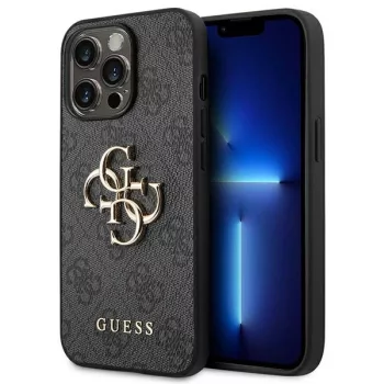   Guess GUHCP14X4GMGGR iPhone 14 Pro Max 6,7" hátlap, tok 4G Big Metal Logo, szürke