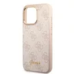 Guess iPhone 14 Pro Max 4G Vintage Gold Logo (GUHCP14XHG4SHP) hátlap, tok, rózsaszín