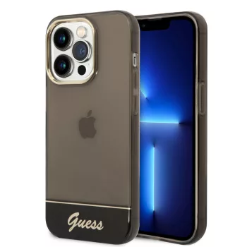   Guess iPhone 14 Pro Max Translucent (GUHCP14XHGCOK) hátlap, tok, fekete
