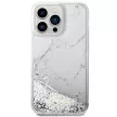 Guess GUHCP14XLCSGSGH iPhone 14 Pro Max 6.7" hátlap, tok Liquid Glitter Marble, fehér